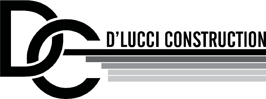 d-lucci-logo Logo of d’lucci construction featuring stylized initials "dlc" in dark green with the company name beside it, underscored by two thin lines.